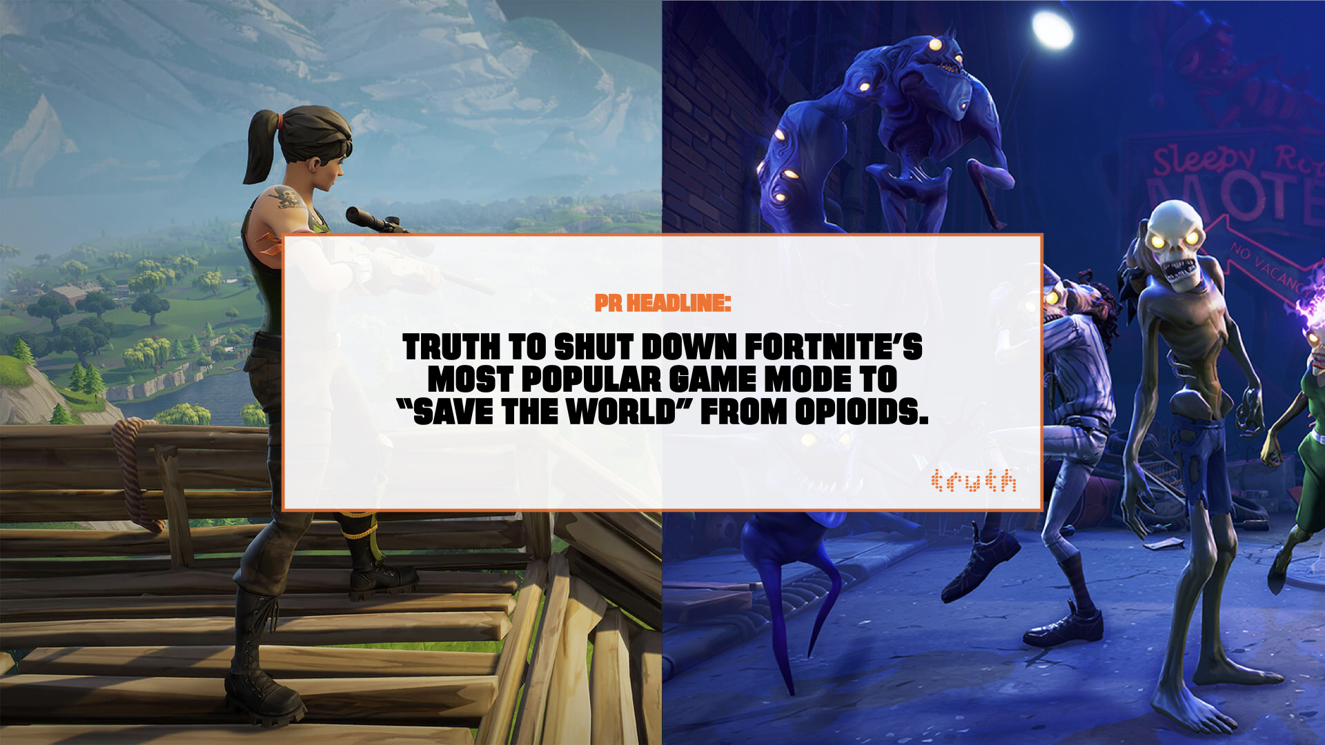 PR Headline: Truth to shut down Fortnite’s most popular game mode to “Save the World” from opioids.